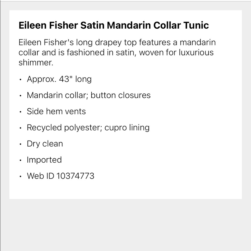 Eileen Fisher Tunic - Picture 3 of 4